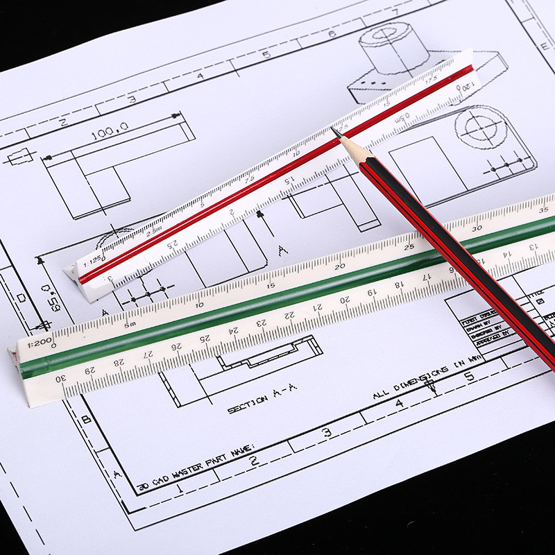 Buy Wholesale And Promotion Engineering Scale, Drafting Ruler, Metal 12 ...