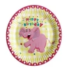 Wholesale cartoon Elephant princess cute pattern food grade  unbreakable paper plates