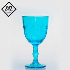 Wholesale cheap 290ml wine glass with colored spray, wine glass cup for wedding glassware set / champagne glass