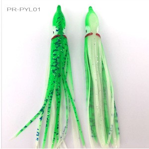 Wholesale Colorful soft plastic Octopus Squid Skirt fishing Lures