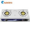 Wholesale cookware stainless steel double burner two  plate gas stove