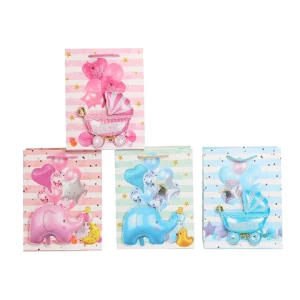 Wholesale custom paper bags childrens cartoon stickers gift shopping bags customizable logo shopping folding paper bags