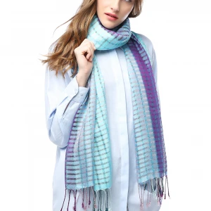Wholesale Fashion Beautiful Decor Silk Handmade Scarf Shawl For Woman And Ladies