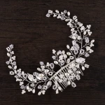 Wholesale Fashion Handmade Leaf Hair Comb Bridal Headdress Pearl Bridal Wedding Hair Accessories