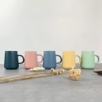 Wholesale glazed ceramic mug matte ceramic porcelain coffee mug cup