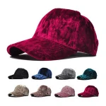 Wholesale Golf Velvet Solid Color cotton baseball hat spring summer Adult cotton peaked hat Casquette sports hats fedora hats