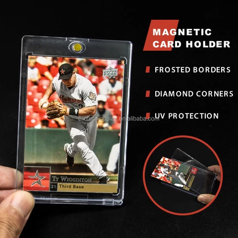 Wholesale Hot Sale 35pt Uv Protection Magnetic Sports Trading Card Slab Holder 35Pt Magnetic Card Case