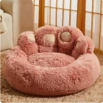wholesale Hot Sale Nice Quality Pet Winter plush pet cushion bear paw cat dog bed pet furniture