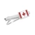 Import wholesale metal tie bar Canada flag shaped lapel pin men tie clips custom logo from China