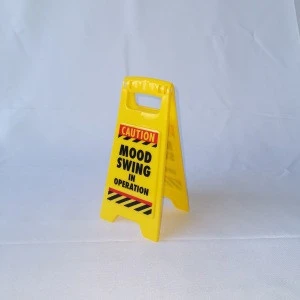 Wholesale Mini durable plastic yellow Caution warning sign boards for rustaurant