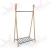 Import Wholesale modern portable free standing metal bamboo wood coat rack stand with shoe storage shelf from China