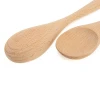 Wholesale natural wooden soup spoon made of beech wood for home and restaurant wood tableware