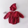 wholesale newborn baby romper Infants &amp; Toddlers girls cotton jumpsuit boys red romper ENG029