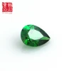 wholesale pear cut green cz stone synthetic cubic zirconia gemstone