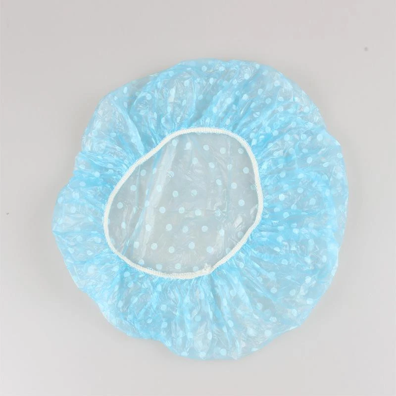 Wholesale plastic shower cap disposable quality hair cap 100PCS packed PE shower cap manufacturers customized