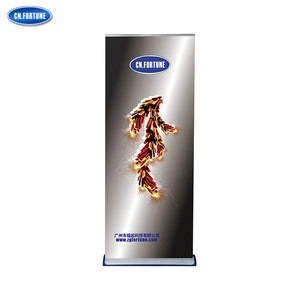 Wholesale Price Aluminum Wide base banner stand roll up stand for Outdoor advertising