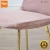 Import wholesale restaurant furniture metal frame pink velvet dining chairs from China