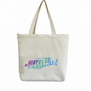 Wholesale retail eco custom pattern brand logo durable tote cotton bag
