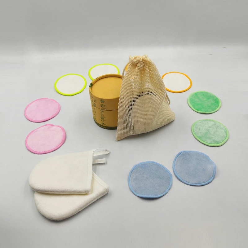 Wholesale Reusable Facial Cleansing Round Face Make Up Remover Pad
