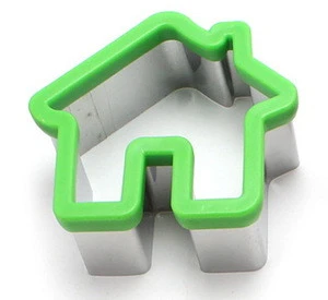 Wholesale set of 4 pieces 3d custom plastic stainless steel cookie cutter