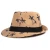 Import Wholesale straw fedora trilby hats ecuador coconut tree printed panama hats with black band from China