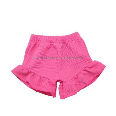 Wholesale Summer Autumn Baby Girls Candy Color Bloomers Toddler Girls Elastic High Waist Bullet Fabric Shorts