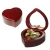 Import Wholesale wooden heart-shaped music box custom engraving creative retro nostalgic gift with mirror wine red from China