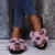 Import Winter flat-heel one-line plush slippers women plus size hot sale home cotton slippers from China