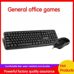 Wired keyboard and mouse set,mute, lightweight, splash-proof, keyboard, mouse, laptop, desktop computer