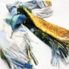 Woman cashmere custom polyester digital wool printed scarf