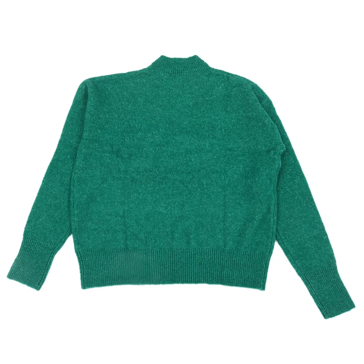 Women breathable knit pullover sweater o-neck long sleeve knitted pullover