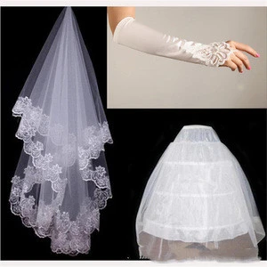 women bridal veil petticoat set