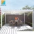 Import Wood Grain Pavilion Pergola Aluminium Garden Set Outdoor Furniture With LED Lights from China