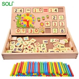 Wooden toy Math Puzzle educational wooden toy Digital Stick Toy
