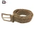Import Woven Braided Genuine Leather and Fabric Casual Dress Elastic Belt for Men Brown or Black or white for jeans on stock from China