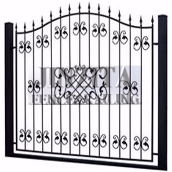 Wrought Iron Fence Black Forged Railing Parts and Iron Cast Fence Pickets