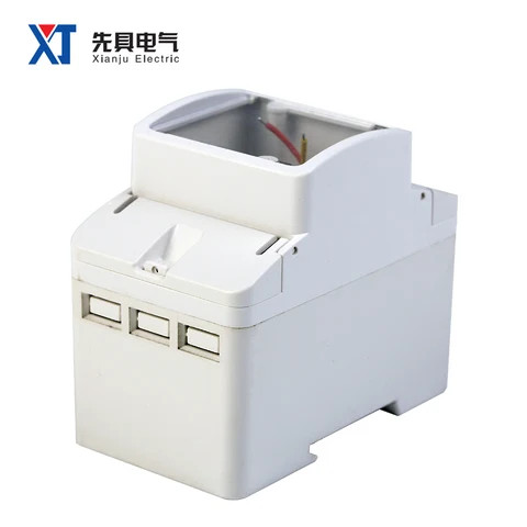 XJ-8 3P Single Phase Plastic Case Housing ABS Electric Energy Meter Shell Relay 35mm Guide Rail Type Customization OEM ODM