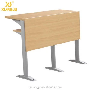 XJ-K30  Plywood School Furniture Floor Fixed Ladder Student Desk And Chair Set