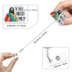 Yall Need Me Funny Retractable Nurse Badge Reel ID Tag Card Holder Clips for Nurses Medical Assistant Doctor Office Worker