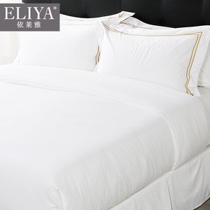 Yarn dyed 300 tc hotel bedding linen 100 ,queen size hotel bedding sheet, bed linen