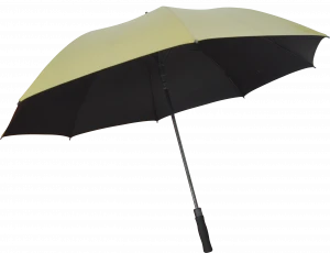 Yellow golf umbrella black UV protection EVA handle automatic golf umbrella