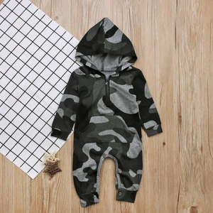 YY10270A Western style long sleeve baby boys clothes romper camo baby romper
