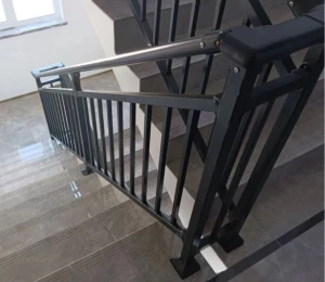 Prefabricated zinc steel stair railing.