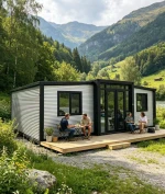 Large Prefabricated House 20 FT 40 FT Modern Mobile Portable Luxury Prefabricated Small Villa 2 Bedroom Living Expandab