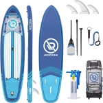 For sale i rOCkEr All-Around In-flatable Stand Up Paddle Board, Extremely Stable, Premium SUP with Roller Bag