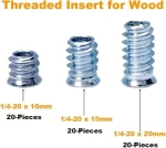 Internally and externally threaded nuts