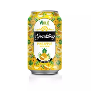 Made in Viet Nam 11.1 Fl Oz VINUT Pineapple Juice Sparkling No Sugar Low Fat Free Sample