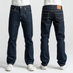 Premium Dark Indigo Straight Fit Denim Jeans