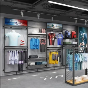 Erke-Grade Sports Apparel Modular Wall Shelving System