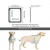 Import Pet door Suitable for screen door Protect dog sliding pet screen door from China